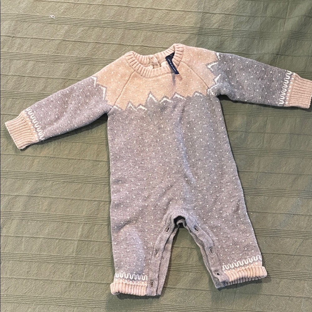 Janie and Jack Mountain Sweater Onesie